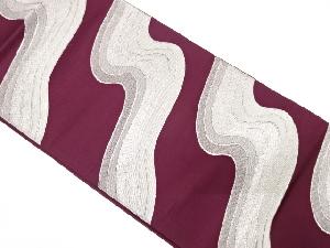 アンティーク　流水模様織り出し袋帯（着用可）